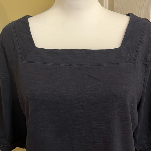 Talbots, size XL, Navy Square Neck Top - Picture 3 of 5